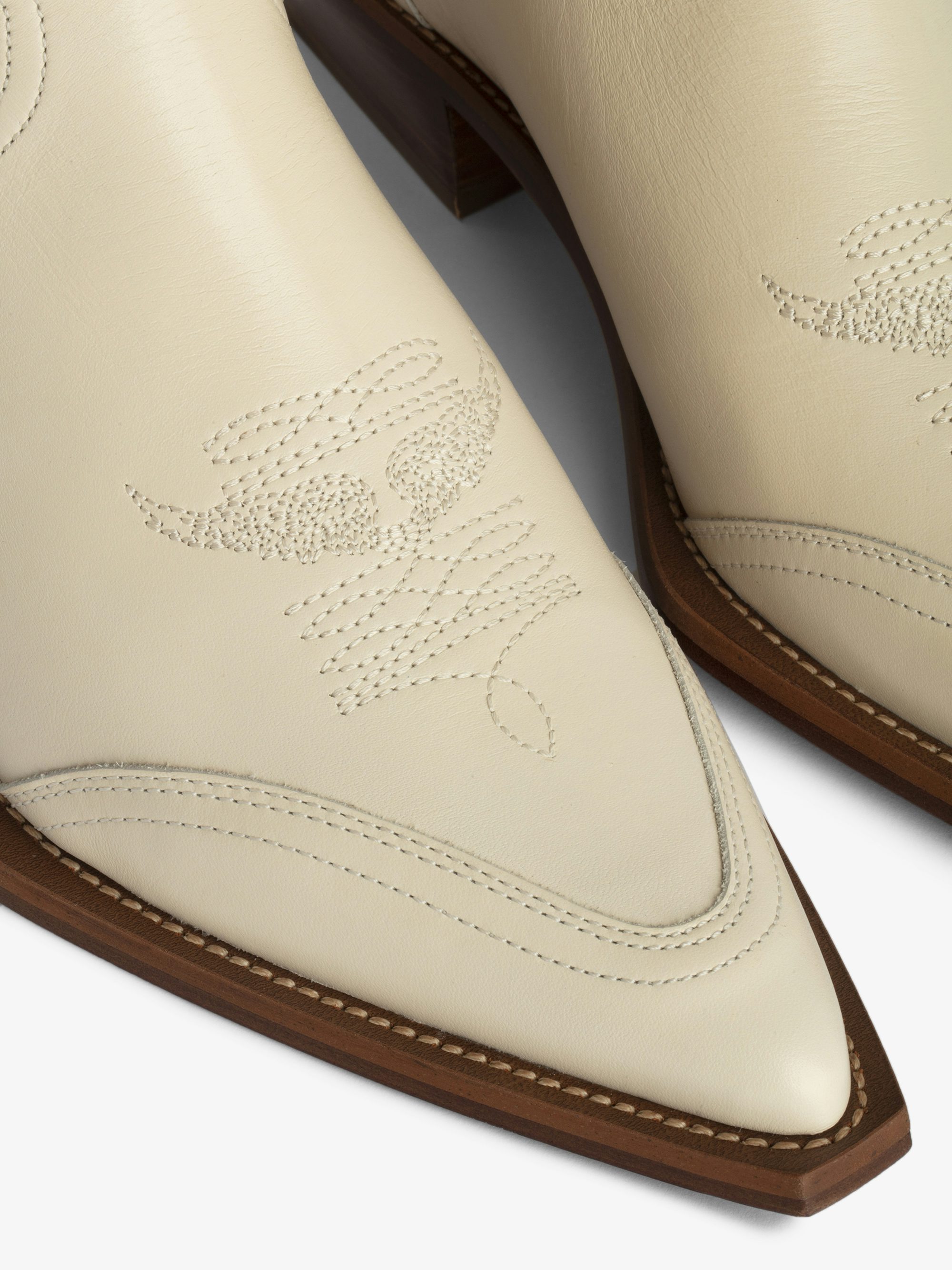 Botas Cara - Botas western de piel con alas bordadas.